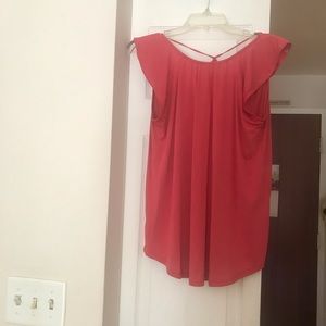 4/$25 ANN TAYLOR LOFT CORAL TOP